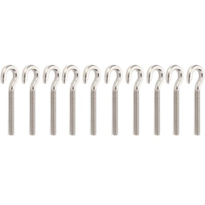 Unbranded 10Pcs Eye Screw 304 Stainless Steel Open Bolt Hook Unbranded 10Pcs Eye Screw 304 Stainless Steel Open Bolt Hook