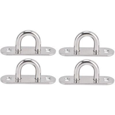 Unbranded 4Pcs Oval Hooks Eyelet 304 Stainless Steel 8mm Unbranded 4Pcs Oval Hooks Eyelet 304 Stainless Steel 8mm