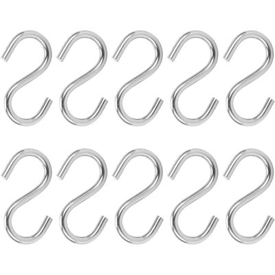 Unbranded 10Pcs S Hooks Portable 304 Stainless Steel Metal Unbranded 10Pcs S Hooks Portable 304 Stainless Steel Metal