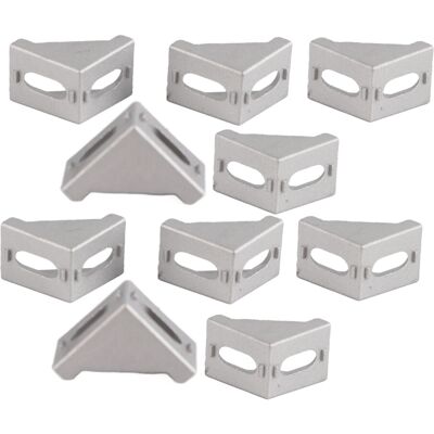 Unbranded 10pcs Aluminum Alloy L Shape Corner Bracket Right Unbranded 10pcs Aluminum Alloy L Shape Corner Bracket Right