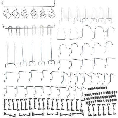 Unbranded 51 Pcs Pegboard Hook Nickel Plated Hanging Hook Unbranded 51 Pcs Pegboard Hook Nickel Plated Hanging Hook