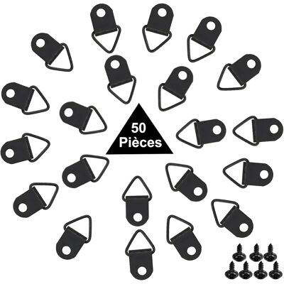 Unbranded Pack of 50 D-rings picture frame hook frames, D-rings picture frame hook screws Unbranded Pack of 50 D-rings picture frame hook frames, D-rings picture frame hook screws