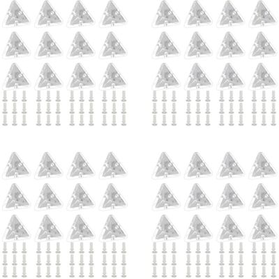 Unbranded 48Pcs Acrylic Corner Brackets with Semitransparent Screws Clear 3-Hole Right Ang Unbranded 48Pcs Acrylic Corner Brackets with Semitransparent Screws Clear 3-Hole Right Ang
