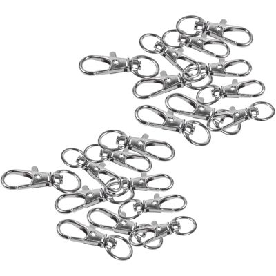 Unbranded 20Pcs Metal Clasp Swivel Trigger Clips Snap Hooks Key Ring Bags DIY Craft Silver Unbranded 20Pcs Metal Clasp Swivel Trigger Clips Snap Hooks Key Ring Bags DIY Craft Silver