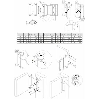 Unbranded Double Action Spring Hinges For Garden Cafe Doors, Stainless Steel Bidirectional Unbranded Double Action Spring Hinges For Garden Cafe Doors, Stainless Steel Bidirectional