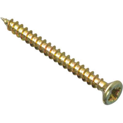 Forgefix MPS3550Y Multi-Purpose Pozi Screw CSK ST ZYP 3.5 x 50mm - Screw Forgefix MPS3550Y Multi-Purpose Pozi Screw CSK ST ZYP 3.5 x 50mm - Screw