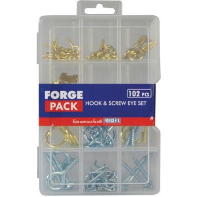 Forgefix Hook & Screw Eye Forgepack Kit, 102 Piece Forgefix Hook & Screw Eye Forgepack Kit, 102 Piece