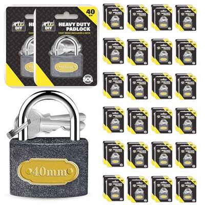 SOL 48pk Waterproof Padlock Includes 144 Keys 40mm Outdoor Padlocks for Shed, G SOL 48pk Waterproof Padlock Includes 144 Keys 40mm Outdoor Padlocks for Shed, G