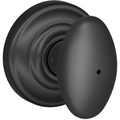 Schlage Siena Privacy Door Knob Andover Rose Matte Black Schlage Siena Privacy Door Knob Andover Rose Matte Black