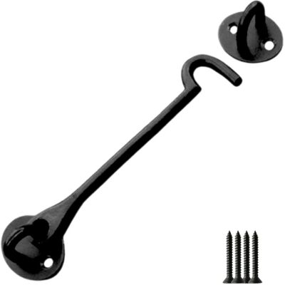 10" Plain Cast Iron Cabin Hook Black Antique by Ironmongery World 10" Plain Cast Iron Cabin Hook Black Antique by Ironmongery World