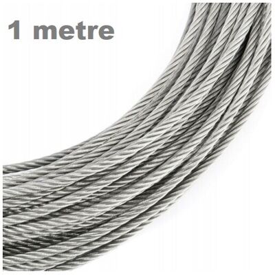 B2C (1 Metre, 1mm) Galvanised Steel Wire Rope Metal Cable Rigging 7 x 7 1mm 2mm 3mm B2C (1 Metre, 1mm) Galvanised Steel Wire Rope Metal Cable Rigging 7 x 7 1mm 2mm 3mm