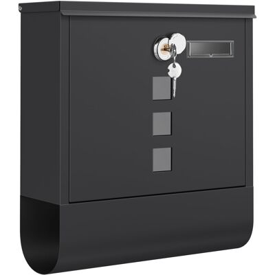 SONGMICS Post Box, Wall Mounted Letterbox, Mailbox, Copper Lock Cylinder with Sw SONGMICS Post Box, Wall Mounted Letterbox, Mailbox, Copper Lock Cylinder with Sw