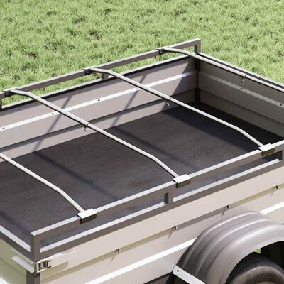 vidaXL Tarpaulin Bracket for Trailers 4 pcs Silver 130-210 cm Aluminum vidaXL Tarpaulin Bracket for Trailers 4 pcs Silver 130-210 cm Aluminum