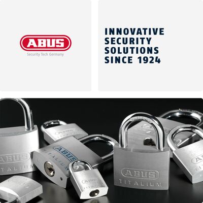 ABUS Titalium AB64TI/30 Padlock - Lock Body Made of Special Aluminium - Hardened ABUS Titalium AB64TI/30 Padlock - Lock Body Made of Special Aluminium - Hardened