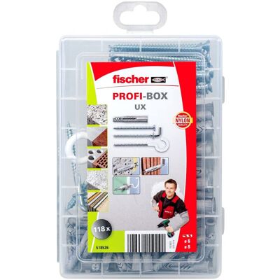 fischer PROFIbox UX + Screw + Hook Set, 518526 fischer PROFIbox UX + Screw + Hook Set, 518526