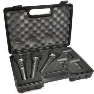 kenable 3 Pack of Dynamic Vocal Microphones & Mic Stand Clips with Travel Case kenable 3 Pack of Dynamic Vocal Microphones & Mic Stand Clips with Travel Case