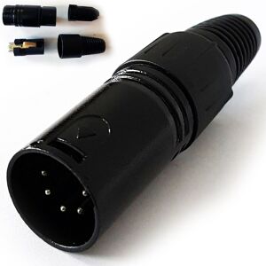 Loops XLR 5 Pin Male Socket Solder Connector Audio DMX Lighting Microphone Cable Loops XLR 5 Pin Male Socket Solder Connector Audio DMX Lighting Microphone Cable