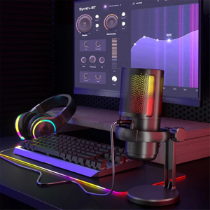 Jojomino Gaming RGB Microphone, USB PC Mic for Streaming, Podcasts, Recording, Condenser Jojomino Gaming RGB Microphone, USB PC Mic for Streaming, Podcasts, Recording, Condenser