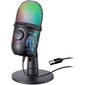 Unbranded Condenser Microphone with Noise Cancellation USB Gaming Microphone Unbranded Condenser Microphone with Noise Cancellation USB Gaming Microphone