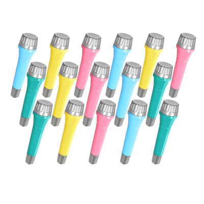 Bez marki 16 Pack Plastic Toy Microphones, Colorful Fake Microphone Bez marki 16 Pack Plastic Toy Microphones, Colorful Fake Microphone