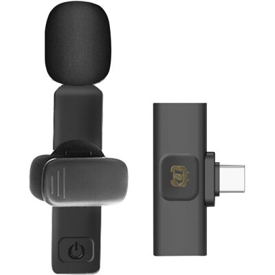 Puluz Wireless USB-C Smartphone Microphone - Noise Reduction - Black Puluz Wireless USB-C Smartphone Microphone - Noise Reduction - Black