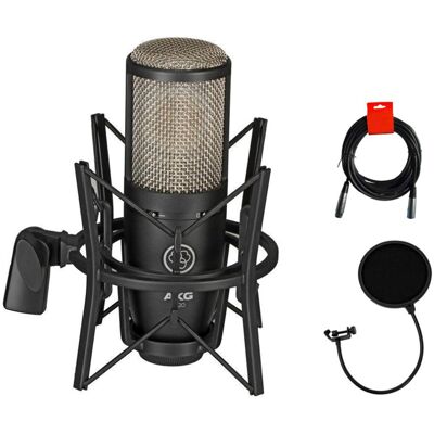 AKG Project Studio P220 Large Diaphragm Condenser Microphone With Pop Filter and AKG Project Studio P220 Large Diaphragm Condenser Microphone With Pop Filter and