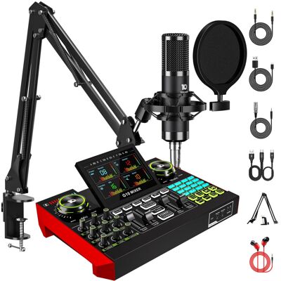 HoHooG Podcast Equipment Bundle with 3.5mm Condenser Boom Mic(P15) for HoHooG Podcast Equipment Bundle with 3.5mm Condenser Boom Mic(P15) for