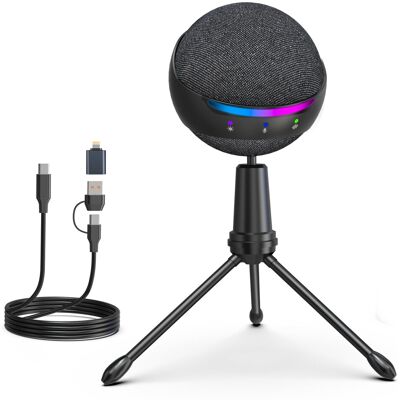 zealsound USB Condenser Microphone for PC Laptop & Phones, RGB Desktop zealsound USB Condenser Microphone for PC Laptop & Phones, RGB Desktop