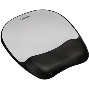 Fellowes Memory Foam Mouse Pad / Wrist Support - Silver Streak Fellowes Memory Foam Mouse Pad / Wrist Support - Silver Streak