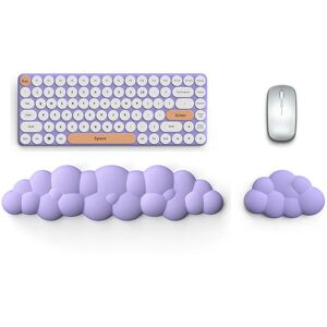 nobrand (PURPLE) Leather Mouse Pad Ergonomic Memory Foam Keyboard Mat with Wrist Suppo nobrand (PURPLE) Leather Mouse Pad Ergonomic Memory Foam Keyboard Mat with Wrist Suppo