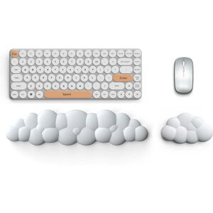 nobrand (WHITE) Leather Mouse Pad Ergonomic Memory Foam Keyboard Mat with Wrist Suppor nobrand (WHITE) Leather Mouse Pad Ergonomic Memory Foam Keyboard Mat with Wrist Suppor