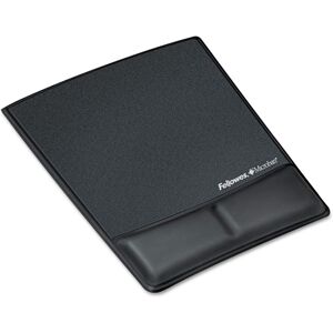 Fellowes 9180901 Memory Foam Wrist Rest w/Attached Mouse Pad Black Fellowes 9180901 Memory Foam Wrist Rest w/Attached Mouse Pad Black