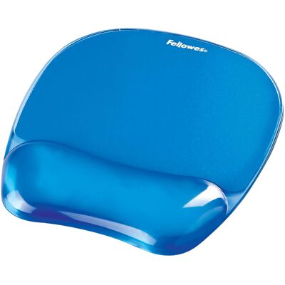 Fellowes Mouse Mat Wrist Support - Crystals Gel Mouse Pad with Non Slip Rubber B Fellowes Mouse Mat Wrist Support - Crystals Gel Mouse Pad with Non Slip Rubber B