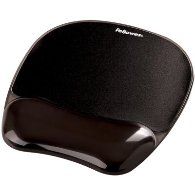 Fellowes Mouse Mat Wrist Support - Crystals Gel Mouse Pad with Non Slip Rubber B Fellowes Mouse Mat Wrist Support - Crystals Gel Mouse Pad with Non Slip Rubber B
