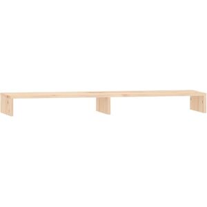vidaXL Pine Monitor Stand - Solid Wood - 100x27x10 cm vidaXL Pine Monitor Stand - Solid Wood - 100x27x10 cm