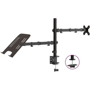 vidaXL Monitor Mount Dual Monitor Stand for Desk Black Steel VESA 75/100 mm vidaXL Monitor Mount Dual Monitor Stand for Desk Black Steel VESA 75/100 mm