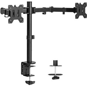 VIVO Dual Monitor Desk Mount, Heavy Duty Fully Adjustable Steel Stand, Holds 2 C VIVO Dual Monitor Desk Mount, Heavy Duty Fully Adjustable Steel Stand, Holds 2 C