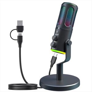 Unbranded RGB USB Condenser Microphone Professional Computer Microphone for PC Mobile Phon Unbranded RGB USB Condenser Microphone Professional Computer Microphone for PC Mobile Phon