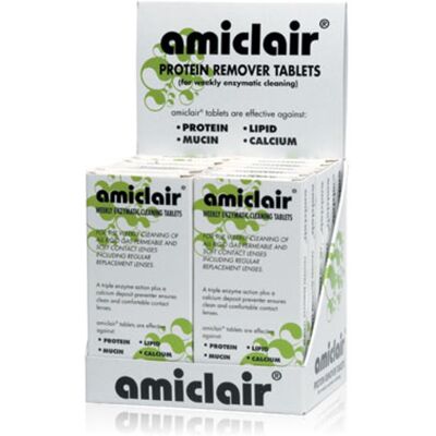 Amiclair Weekly Enzymatic Protein Remover Contact Lens Cleaning Tablets (Refill Pack 24 T Amiclair Weekly Enzymatic Protein Remover Contact Lens Cleaning Tablets (Refill Pack 24 T