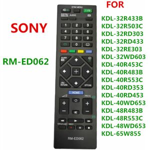 Unbranded RM-ED062 New Remote Control for Sony RM ED062 LCD TV KDL-32R433B KDL-32R503C KDL Unbranded RM-ED062 New Remote Control for Sony RM ED062 LCD TV KDL-32R433B KDL-32R503C KDL