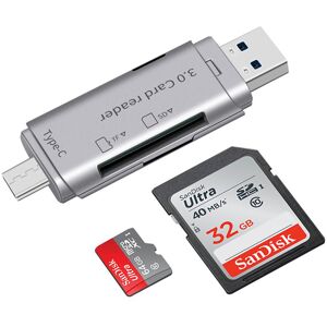 Unbranded 4 in 1 Type C SD TF Card Reader Mini USB 3.0 OTG Memory Card Reader Mobile Pho Unbranded 4 in 1 Type C SD TF Card Reader Mini USB 3.0 OTG Memory Card Reader Mobile Pho