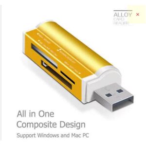 Unbranded (gold) 20 All Usb In 1 Multi Memory Card Reader For Tflash Mmc Tf Stick Memory M Unbranded (gold) 20 All Usb In 1 Multi Memory Card Reader For Tflash Mmc Tf Stick Memory M