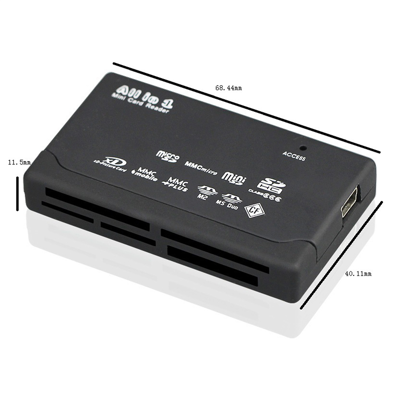 Jojomino Card Reader USB2.0 Memory Fast Data Transmission Support TF SD Mini MS XD Black Jojomino Card Reader USB2.0 Memory Fast Data Transmission Support TF SD Mini MS XD Black