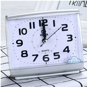 Unbranded (White) Square Non Ticking Alarm Clock Quartz Bedside Snooze Easy To Read No Tic Unbranded (White) Square Non Ticking Alarm Clock Quartz Bedside Snooze Easy To Read No Tic