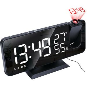 Unbranded (Black) 7.3"Digital Snooze Dual Alarm Clock with Projection Unbranded (Black) 7.3"Digital Snooze Dual Alarm Clock with Projection