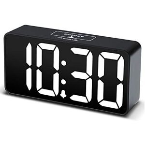 DreamSky Compact Digital Alarm Clock with USB Port for Charging, 0-100% Brightne DreamSky Compact Digital Alarm Clock with USB Port for Charging, 0-100% Brightne
