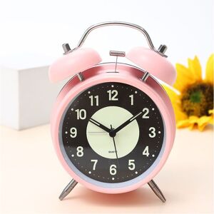 Unbranded (Pink, 10*5.5*16cm) Luminous Round Alarm Clock Silent Analog Clock Glow in the D Unbranded (Pink, 10*5.5*16cm) Luminous Round Alarm Clock Silent Analog Clock Glow in the D