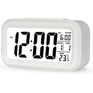 Unbranded (White) Digital Alarm Clock Smart Bedside Night Light With Temperature Snooze Lc Unbranded (White) Digital Alarm Clock Smart Bedside Night Light With Temperature Snooze Lc