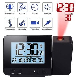 Unbranded Digital Projection Alarm Clock With Temperature And Time Projection Unbranded Digital Projection Alarm Clock With Temperature And Time Projection