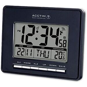 Acctim Infinity 71953 Radio Controlled LCD Alarm Clock in Black Acctim Infinity 71953 Radio Controlled LCD Alarm Clock in Black